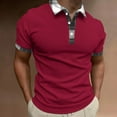 thumbnail image 3 of Gibobby Camisas Tipo Polo para Hombre Polo de piqué de Manga Corta Camisa de Polo para Hombre(Rojo,XG), 3 of 4