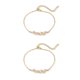 thumbnail image 3 of Minnieouse Pulseras de circón Brazalete brillante Diamantes de imitación Accesorio de moda ajustable de rama Cadena de mano Fiesta de oro Oro 2Conjunto, 3 of 6
