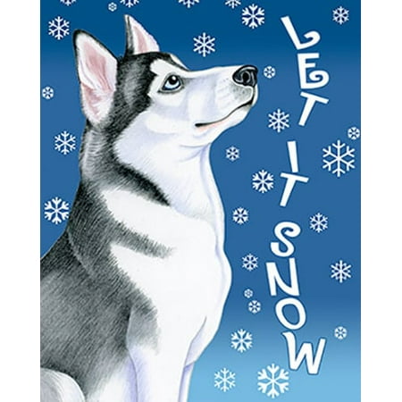 Siberian Husky Grey - Best of Breed Let It Snow Garden (Best Of Breed Definition)