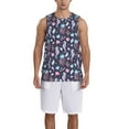 thumbnail image 6 of Rocae Watercolor Marine Animals for Men's Basketball Jersey Lightweight and Breathable Athletic Tank Top,Quick-Drying Sports Jersey 3X-Large, 6 of 9