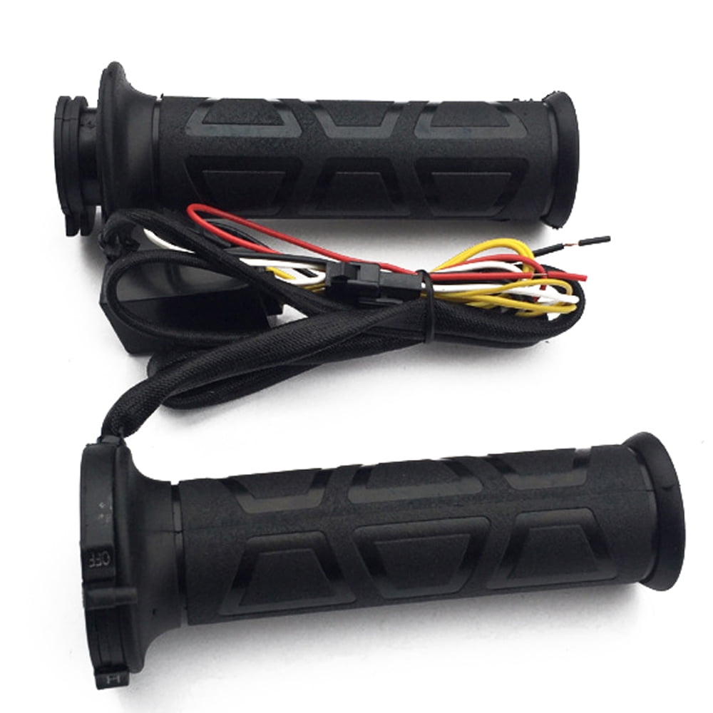 22mm Black Motos Motorcycle Handlebar Electric Hot Heated Grips Handle