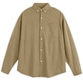 thumbnail image 5 of Gamivast Button Down Shirts for Men Long Sleeve Casual Dress Shirts with Chest Pocket Classic Fit Collared Tops Lightweight Comfortable Office Work Business Everyday, 5 of 6