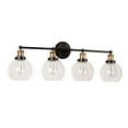 thumbnail image 3 of Aspen Creative 62269, 4-Light Bathroom Vanity, 33-1/2" Wide, Antique Bronze & Warm Brass, 3 of 6