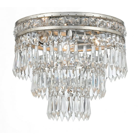 Crystorama Lighting - Three Light Ceiling Mount - Ceiling Mount - Mercer Crystal