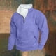 thumbnail image 1 of Blusa y camisa de manga larga con cuello alto para hombre, sudadera informal con capucha, cuello alto retro, cremallera, manga larga, holgada, blusa para hombre, 1 of 3