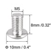 thumbnail image 3 of Tornillos de cabeza redonda hexagonal Uxcell M5 x 0.31'' de acero inoxidable 304 tono plateado 20PCS, 3 of 3