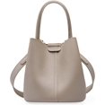 thumbnail image 1 of LHSHID Single Shoulder Bucket Bag for Women Genuine Leather Simple Top Handle Bag Daily Use Satchel Retro Handbag and Purse, 1 of 7