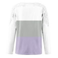 thumbnail image 4 of Oversized Sweatshirt For Women Fall Tops 2024 Trendy Casual Round Neck Lace Hollow Out Long Sleeve Pullover Sweatshirt, 4 of 5