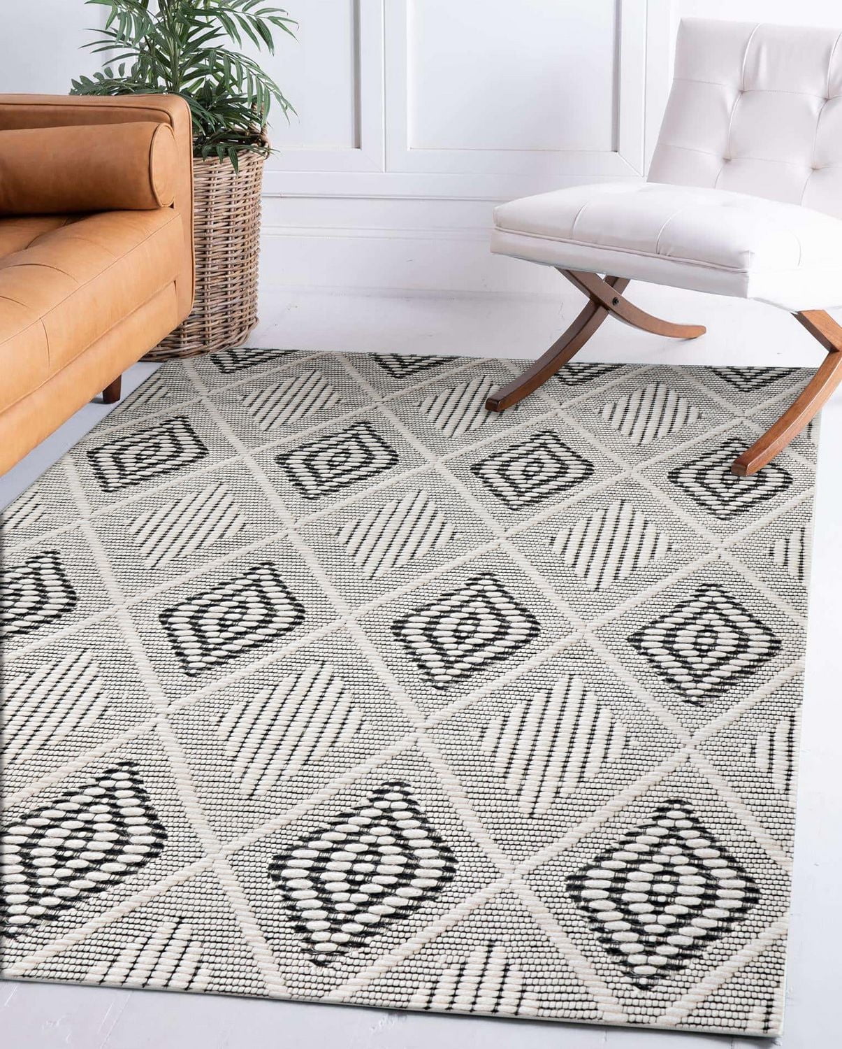 Mirage Marko Cream & Grey 5' x 7' Area Rug
