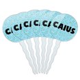 thumbnail image 1 of Caius Cupcake Picks Toppers - Set of 6 - Blue Speckles, 1 of 1