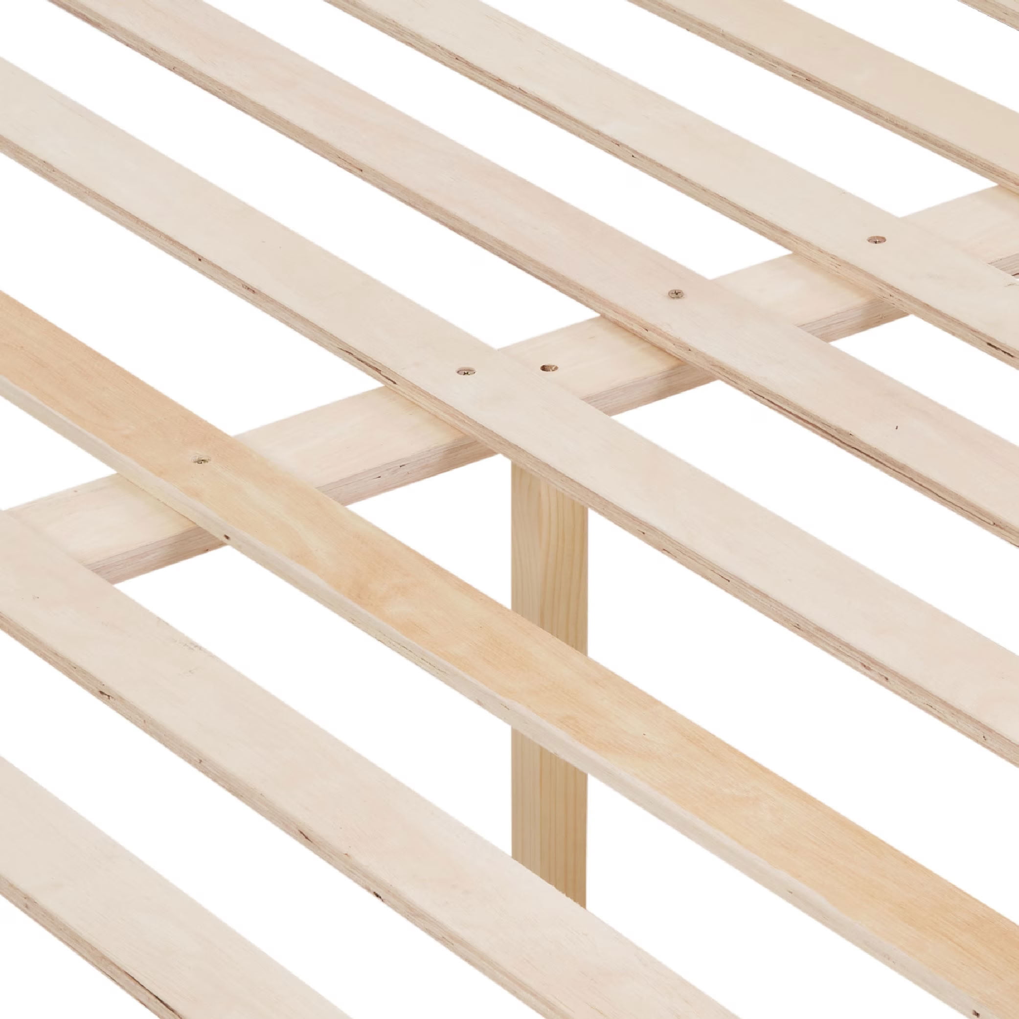 MAYEERTY Full over Full Bunk Bed with Thick Posts, Solid Wood Bed Frame with High Guardrail and Ladder, for Kids Teens Dorm Rooms, No Box Spring Needed