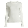 thumbnail image 3 of Free Assembly Women's Ribbed Crewneck Top with Long Sleeves, 3 of 7