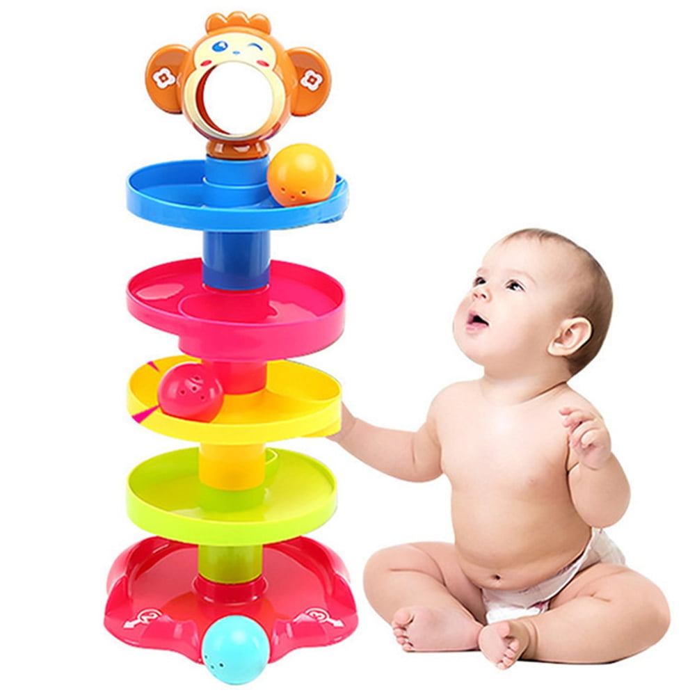 5 Layer Rotating Tower Baby Toy Sensory Game Activity Puzzle Stacking