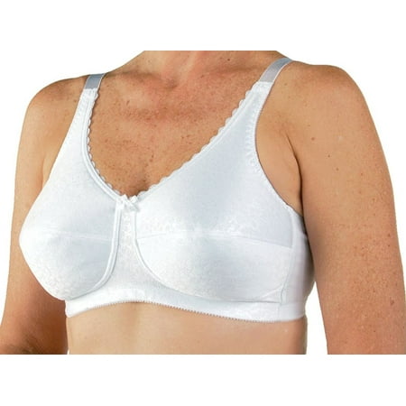 

Post Mastectomy Nylon Knit Fiberfill Bra 44A White