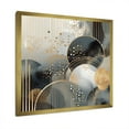 thumbnail image 2 of Designart "Minimalist Modern Shapes in Gold and Grey I" Abstract Framed Wall Art Decor - Modern Gold Abstract Modern Shapes Hallway Framed Wall Art Decor, 2 of 6