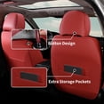 thumbnail image 4 of FLORICH Universal Fit Front Pair Car Seat Cover for Most Cars Trucks SUV, Comfortable Luxury Leather Automotive Seat Covers - Breathable Waterproof, Red, 4 of 6