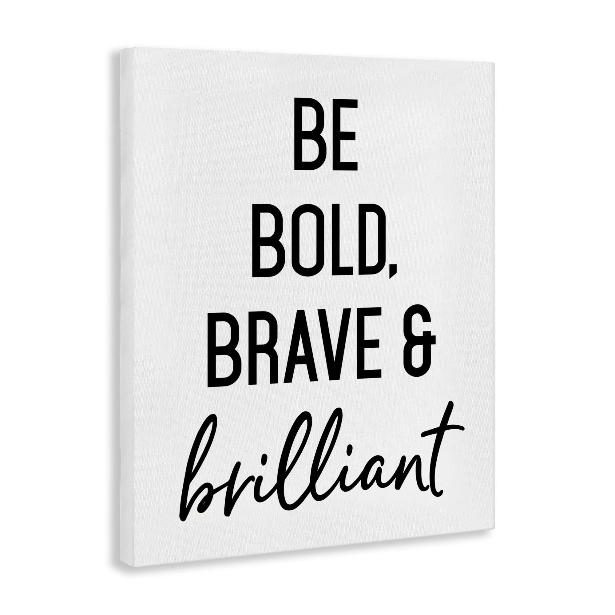 Bold Brave & Brilliant Canvas Wall Art, design by Lettered and Lined