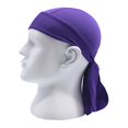thumbnail image 2 of Solid Color Breathable Motorcycle Wrap Biker Hat Unisex Headscarf Bandana Cap, 2 of 13