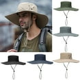 thumbnail image 1 of Cheers.US Outdoor Men and Women's Hat Sun Protection Wide Brim Cap for Safari Fishing Hunting Bucket Hat, 1 of 7