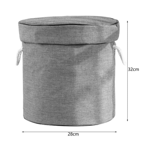 Bolsa para guardar juguetes, tapete de juego, bloques pequeños, contenedor para limpiar artículos del hogar, tamaño grande, gris (aprox. 550 g/19,4 oz)