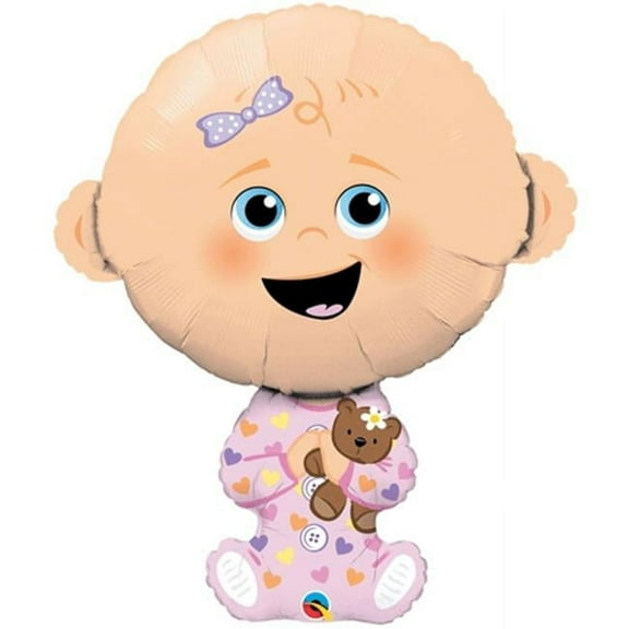 38 in. Baby Shower Girl Helium Shape Foil Balloon