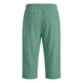 thumbnail image 6 of Hurxie Men's Cotton Linen Capri Pants Baggy Harem Drawstring Yoga Beach Pants with Pockets Mint Green,2XL, 6 of 6