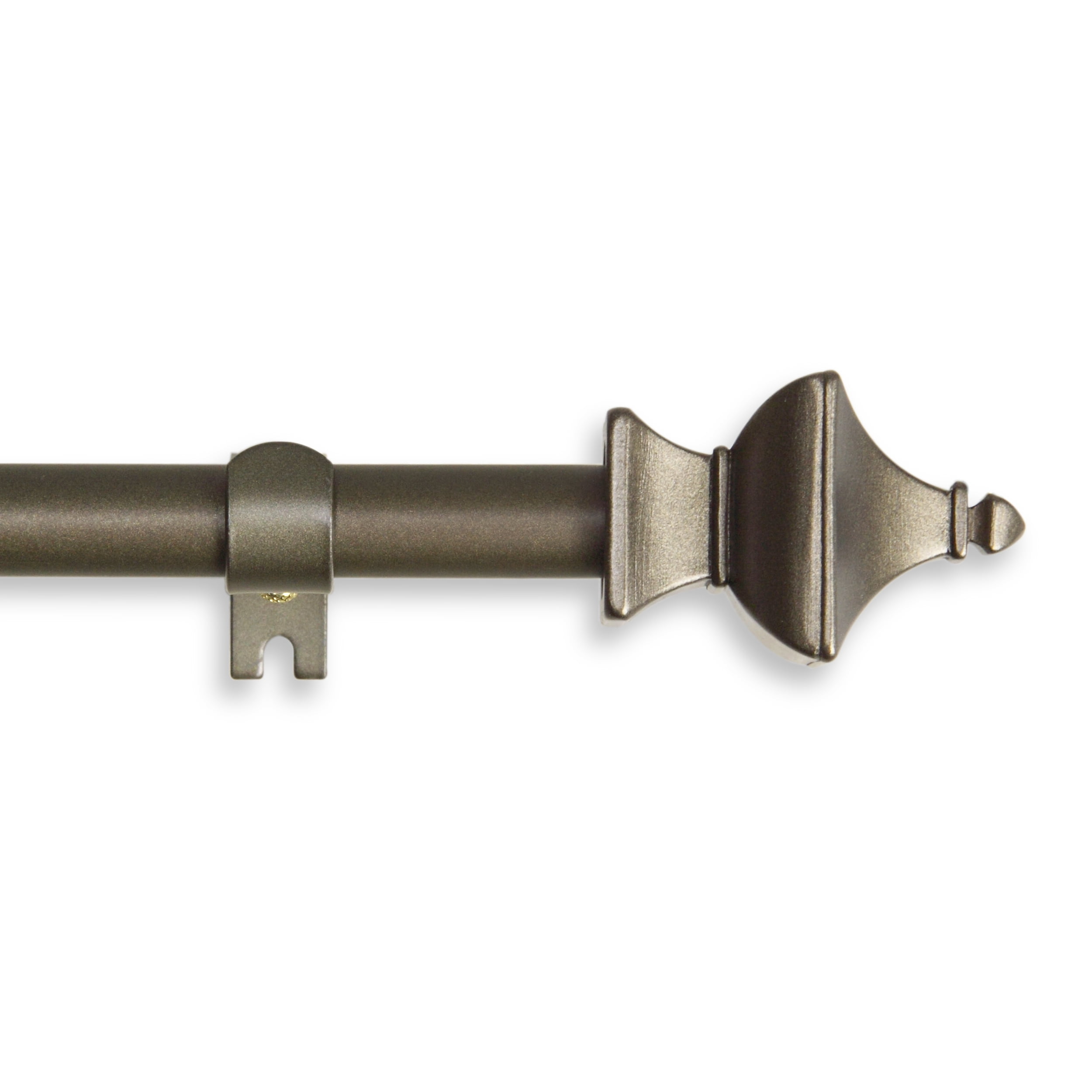 Central Design Products Steel 0.63" Modern Single Curtain Rod, Gold