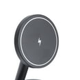 thumbnail image 4 of Suodoka Magnetic Wireless Charger Station 3-in-1 Fast Wireless Charging Stand compatible with iPhone 16/15/14/13/12 Pro Max, Apple Watch, AirPods (5.51x3.54x1.97 inches / 14x9x5 cm, Black), 4 of 9