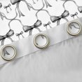thumbnail image 4 of Manfei Ribbon Bow Curtains and Drapes (42x63),Girl Bow Knot Blackout Curtains for Bedroom,White Black Curtains Pack of 2 (42x63) For Princess,Ultra Soft Bedroom Decorative, 4 of 6