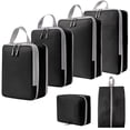 thumbnail image 4 of 6 cubos de embalaje, neceser, organizador de equipaje de viaje, poliéster. negro, 4 of 9