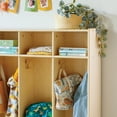 thumbnail image 4 of Guidecraft EdQ 5-Section Wooden Storage Locker with Bench Seat for Classroom, Kids Cubby Organizer with Shelves and Hooks for Coats, 4 of 4