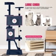 thumbnail image 5 of YRLLENSDAN 70 inch Tall Cat Tree Tower for Indoor Cats, Large Cat Tower with Scratching Post, Cat Climbing Tower with Cat Tree House, Sturdy Cat Condo, Dark Blue, 5 of 7