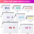 thumbnail image 2 of 32Pcs Mesh Zipper Pouch,Waterproof Zipper Bags,8 Sizes Plastic Zipper Pouches,Multipurpose Zipper File Bags Document Pouch for Office School Supplies Home Organizing and Travel Storage Black, 2 of 7