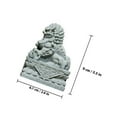 thumbnail image 2 of OUNONA 2pcs Mini Lion Statue Grey Stone Resin Feng Shui Good Fortune Symbol, 2 of 8