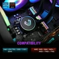thumbnail image 4 of Vetroo V240 Liquid CPU Cooler for Gaming Console, 240mm Addressable RGB & PWM Pump & Fans 250W TDP AIO Water Cooler w/Controller Hub for Intel LGA 1700/1200/115X AMD AM5/AM4, 4 of 5