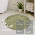 thumbnail image 3 of HOME WEAVERS Waterford Collection Cotton Round Bath Rug, 22" Round, Green, 3 of 8