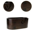thumbnail image 6 of Tachiuwa Wood Yarn Bowl Yarn Holder Oval Portable Large Knitting Storage Bowl with Holes for Knitters Mother Beginners Knitting Lovers Dark Brown, 6 of 9