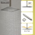 thumbnail image 6 of Boyel Living 12 Inch Brushed Nickel High Pressure Ceiling Mount Spray Patterns Shower System with Handheld Shower Nozzle Bathroom shower set, 6 of 7