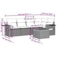 thumbnail image 2 of vidaXL 6 Piece Patio Sofa Set with Cushions Gray Poly Rattan, 2 of 6