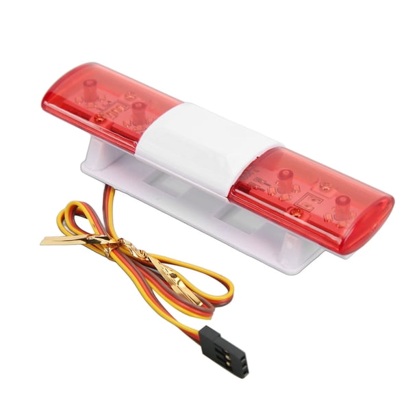 Lámpara De Destello De La Policía De RC, Luz De Policía LED De RC De 4 Modos Disponibles 3 Colores Seguros Y Duraderos Para El Coche De 1/8 RC