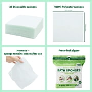 Scrubzz Rinse Free Bath Sponge, No Rinse Bath Wipes, Aloe Vera - 100 Count - 4 Pack
