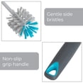 thumbnail image 5 of Smart Design Bottle Brush - Non-Slip Handle, Long-Lasting Bristles, Odor Resistant, Dishwasher Safe - For Cleaning Bottles, Pitchers, Carafes and More - 10.5" Long - Gray & Teal, 5 of 7