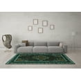 thumbnail image 3 of Ahgly Company Indoor Square Persian Turquoise Blue Traditional Area Rugs, 4' Square, 3 of 4