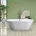 thumbnail image 4 of Vanity Art 67" x 32" Acrylic Freestanding Bathtub Contemporary Soaking Tub with Overflow and Pop-Up Drain, VA6804, 4 of 5