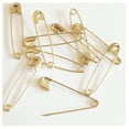 thumbnail image 2 of Safety Pins Size 2 (1 1/2") Gold Tone Bulk PK/100 Made in USA, 2 of 5