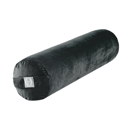 Yoga Bolster Cushion, 25" Zippered Removable Cover & Durable Carry Handle by Sweet Home Collection® - Black
