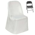thumbnail image 2 of Efavormart 50pcs Ivory Round Premium Polyester Folding Chair Cover For Wedding Party Event Banquet Catering, 2 of 5
