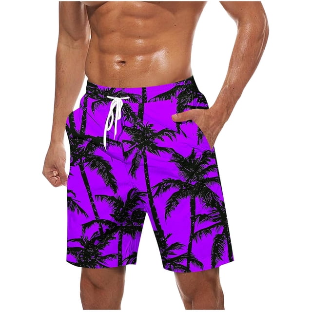 Pantalones Cortos para Hombre Cintura Elástica con Bolsillos Pantalones Cortos de Impresión de Moda Casual Pantalones de Playa para el Uso Diario Al Aire Libre de Primavera Verano