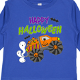 thumbnail image 4 of Inktastic Happy Halloween-monster Truck with Pumpkins, Bats, Cat,and Ghost Boys or Girls Long Sleeve Toddler T-Shirt, 4 of 5