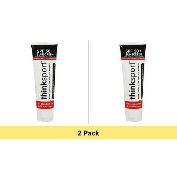 Thinksport Sunscreen SPF 50  - 3 fl oz - 2 Pack Bundle
